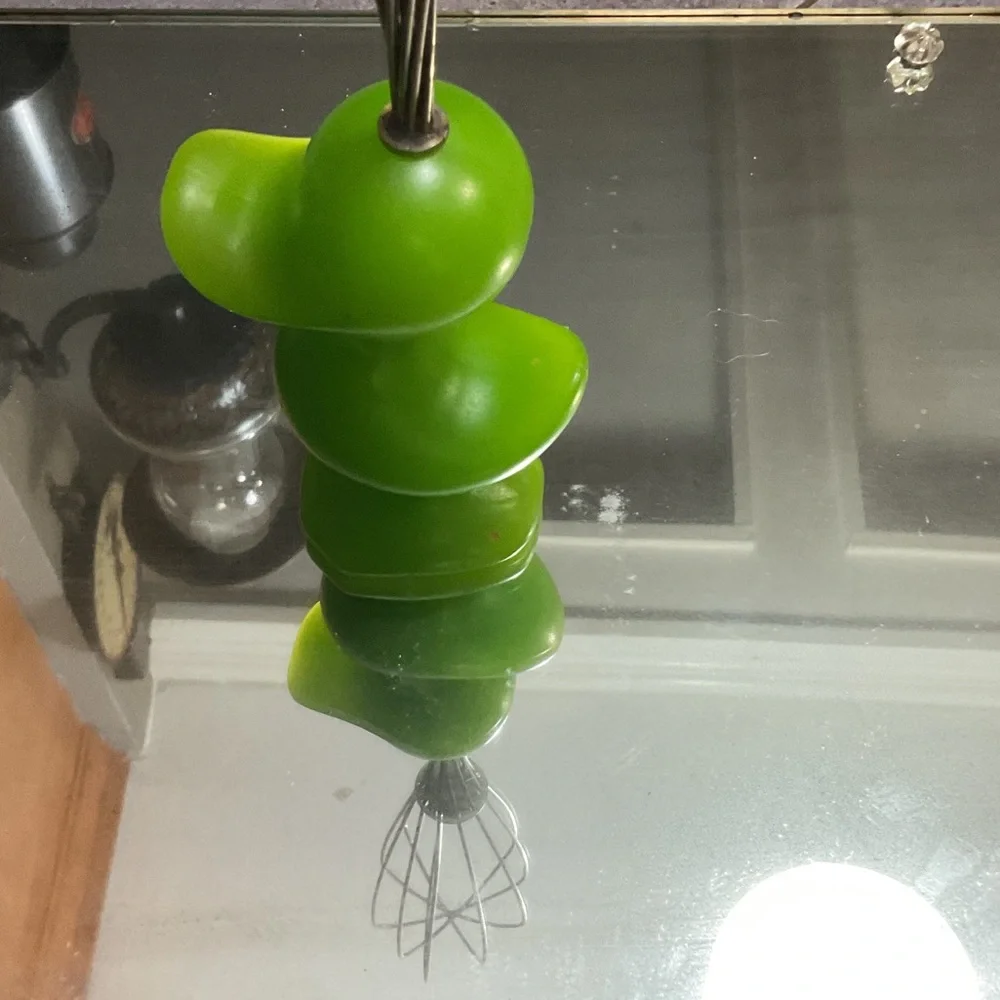 Stainless Steel Whisk with Green Handle